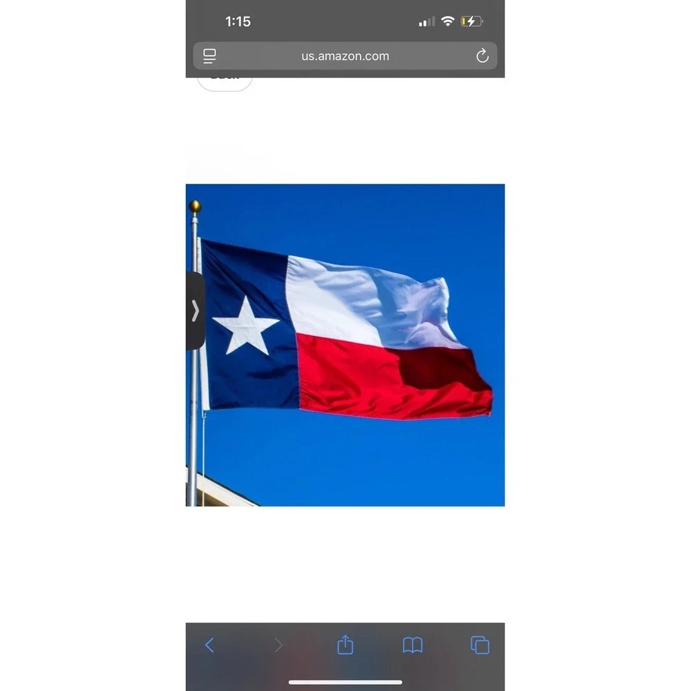 Texas state flag embroidered line star 3 foot by 5 feet UV protection‎ NWT TX